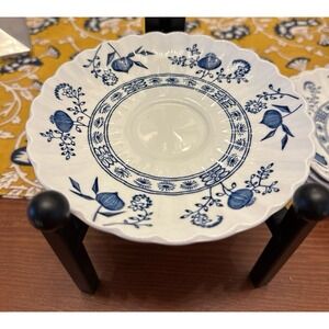 J&G Meakin‎ blue onion NORTIC saucer plate set of 4 EUC